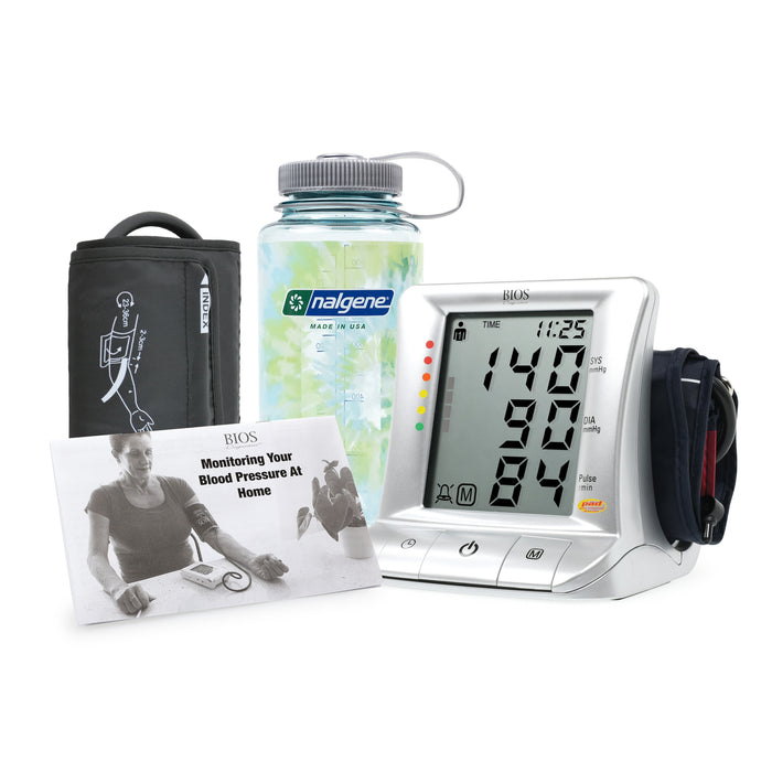 Large Screen Blood Pressure Monitor Bundle including Wide Range Cuff, Logbook & 32oz Nalgene Bottle Photo