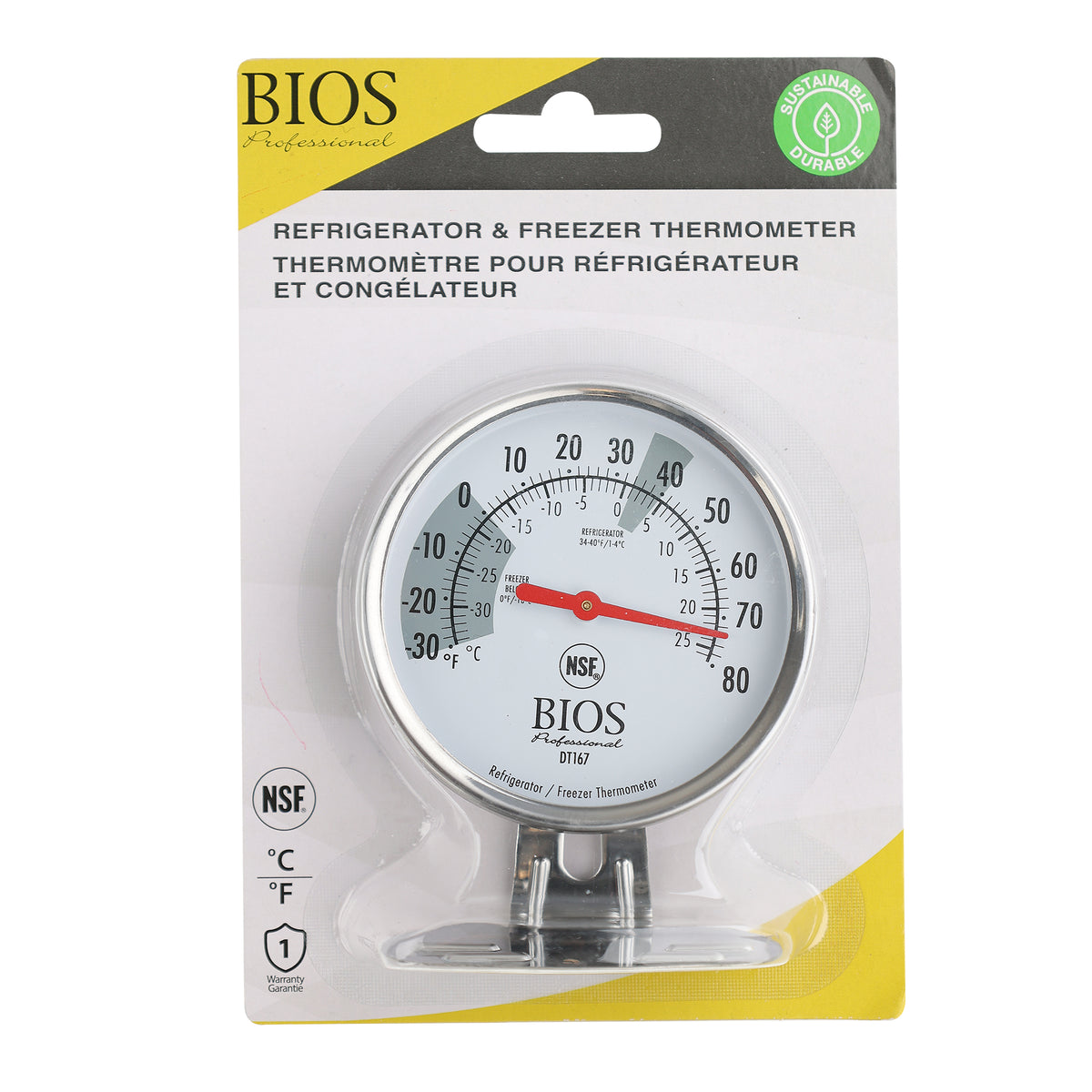 3” / 7.5 cm Dial Fridge & Freezer Thermometer packaging front