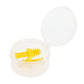 adult yellow silicone ear plugs in a case