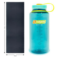 BIOS Living Exercise Bundle, inlcuding 32 oz. Wide Mouth Nalgene Bottle in Cerulean & Yoga Mat