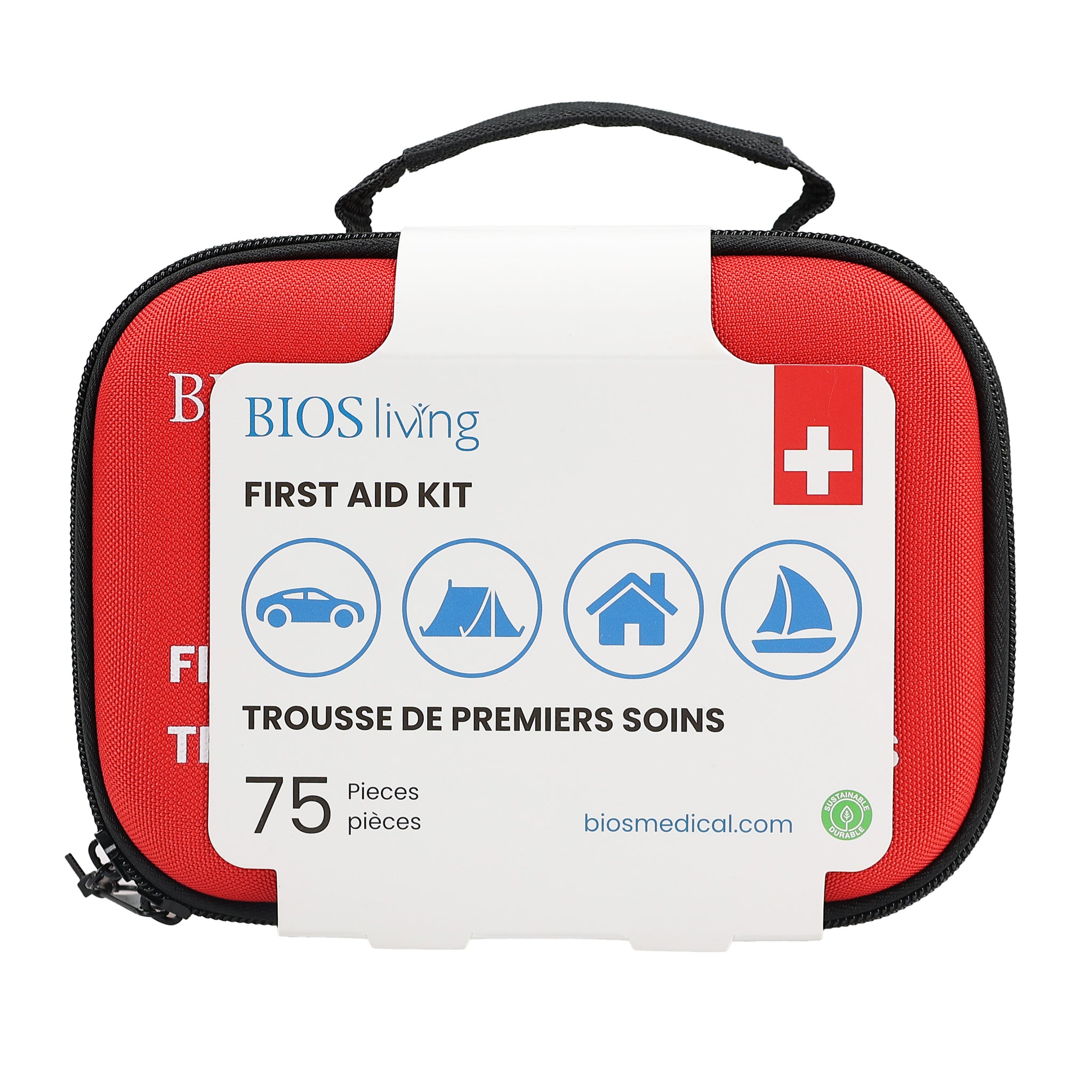 Load image into Gallery viewer, 75 pieces first aid kit front package