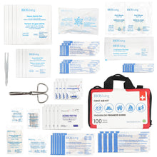 Load image into Gallery viewer, 100 pieces first aid kit contents image
