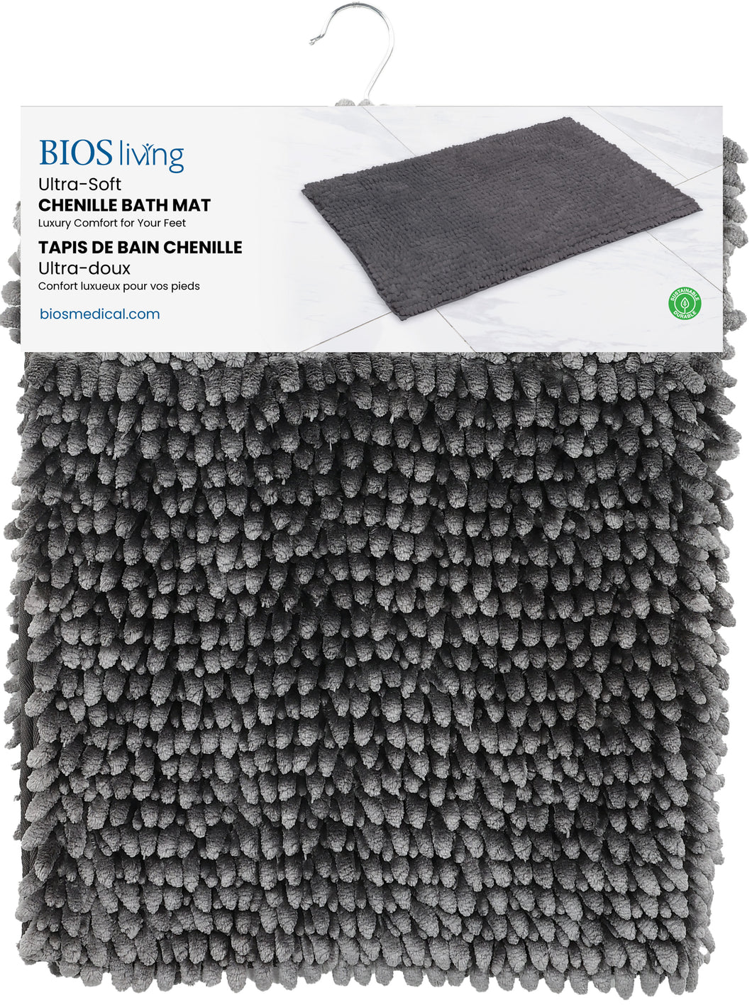 Ultra-Soft Chenille Bath Mat