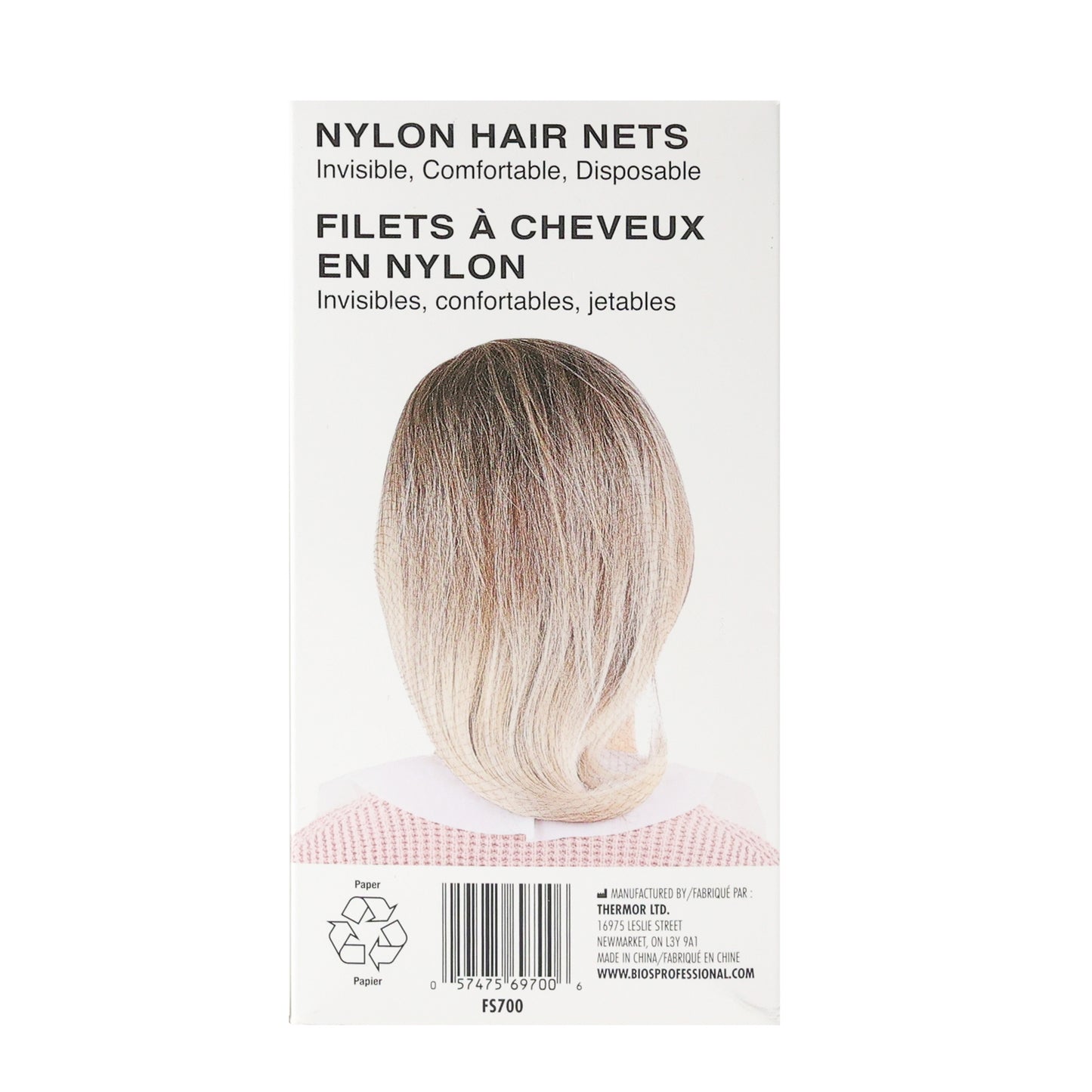 Nylon Hair Nets package back