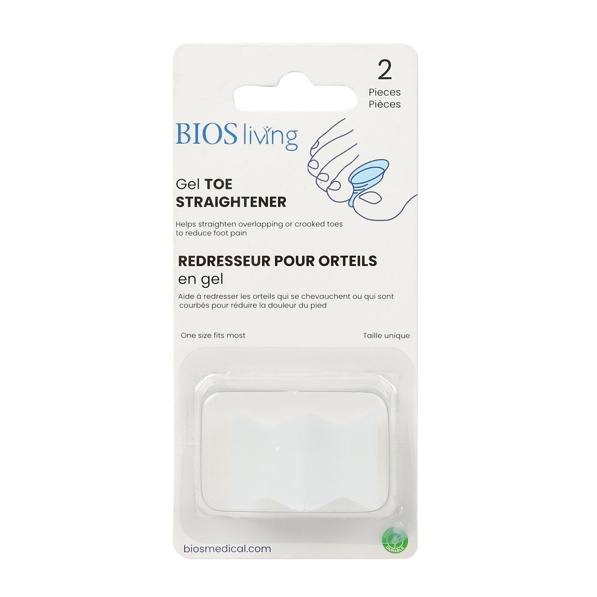 Gel Toe Straightener packaging front