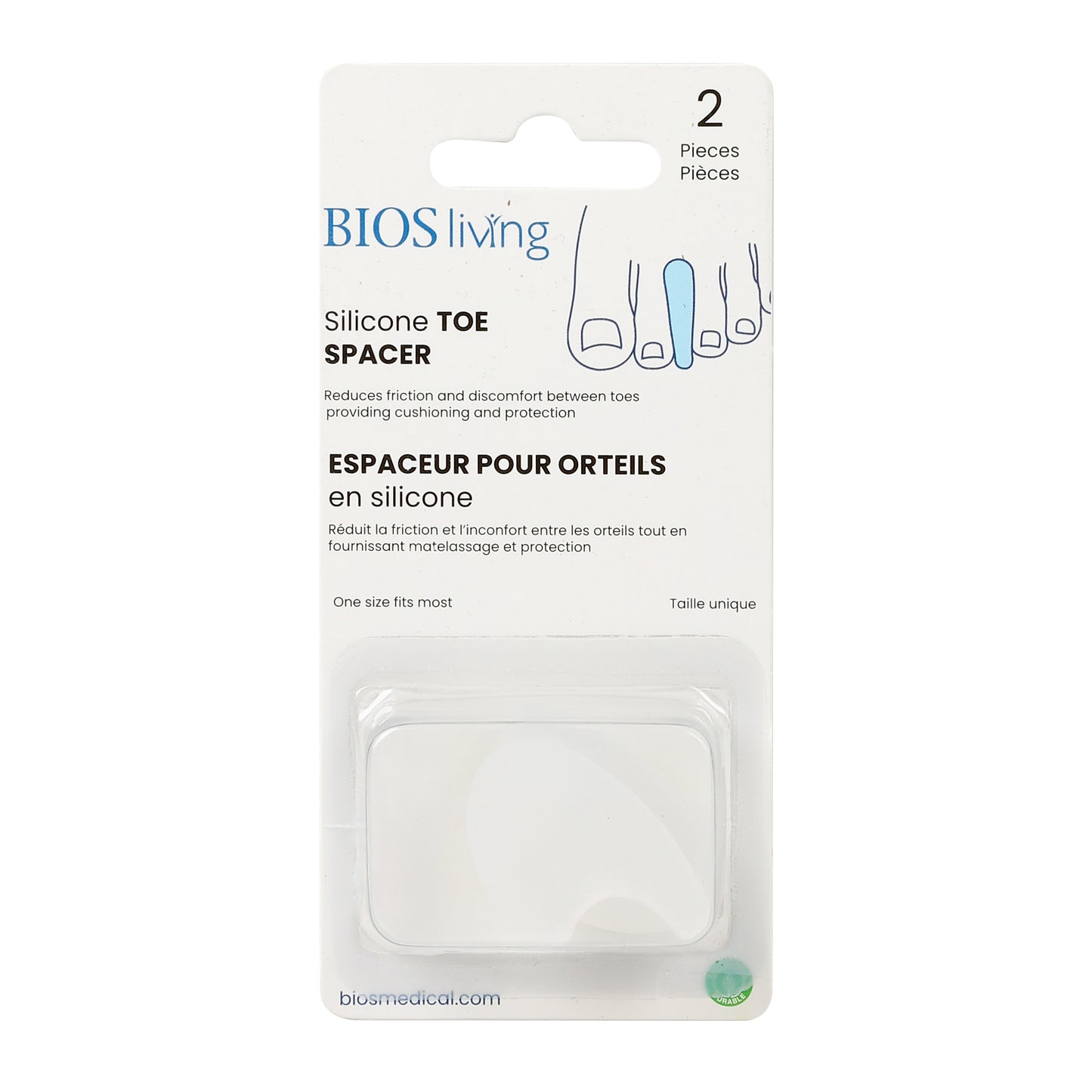 Silicone Toe Spacer package front