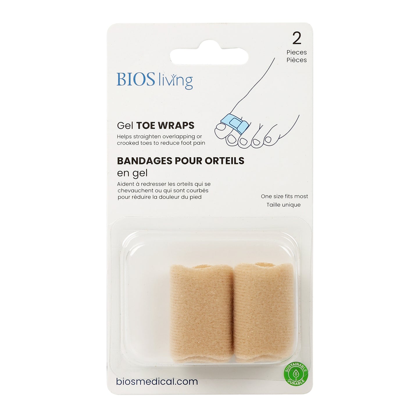 Gel Toe Wraps pkg front