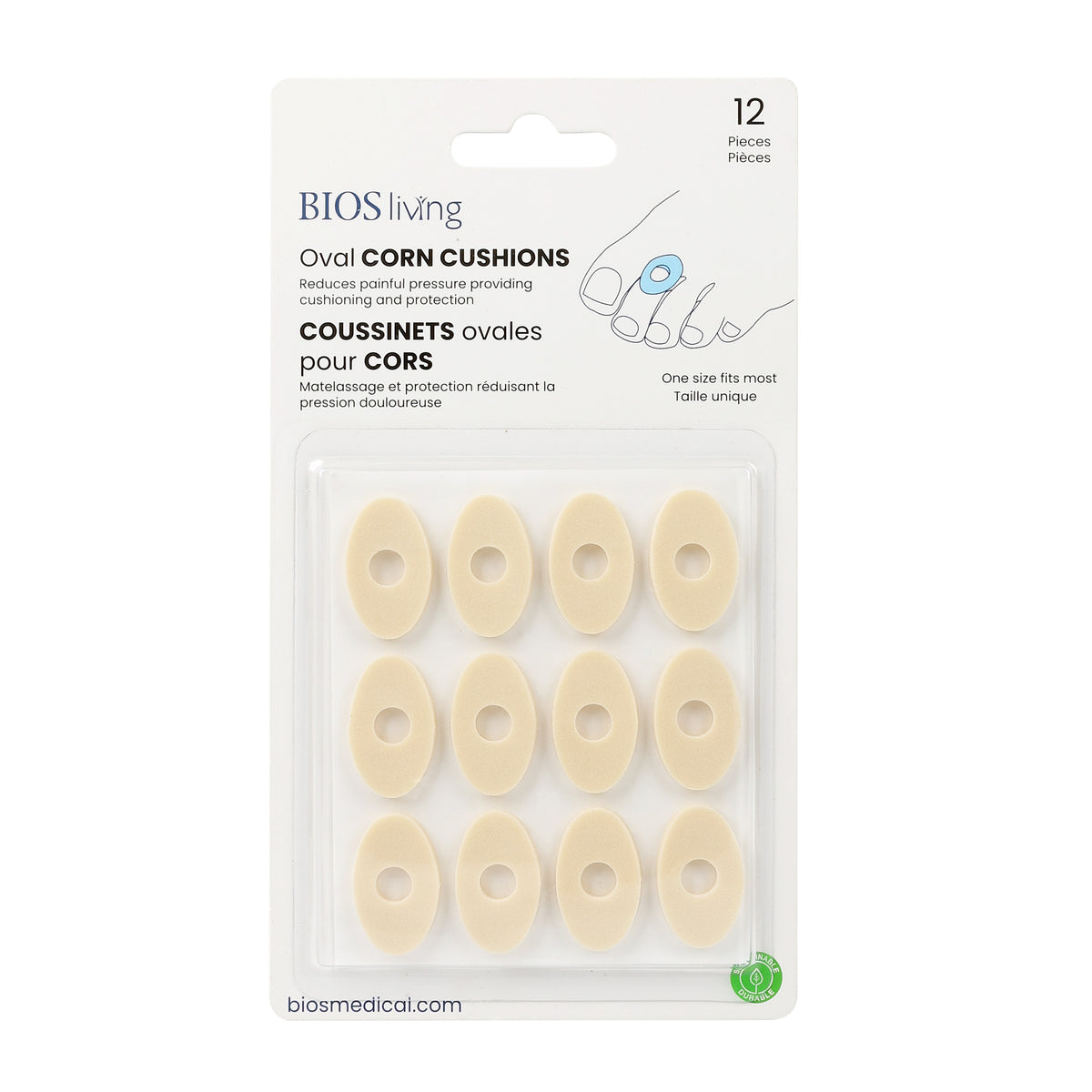 Oval Corn Cushions package front