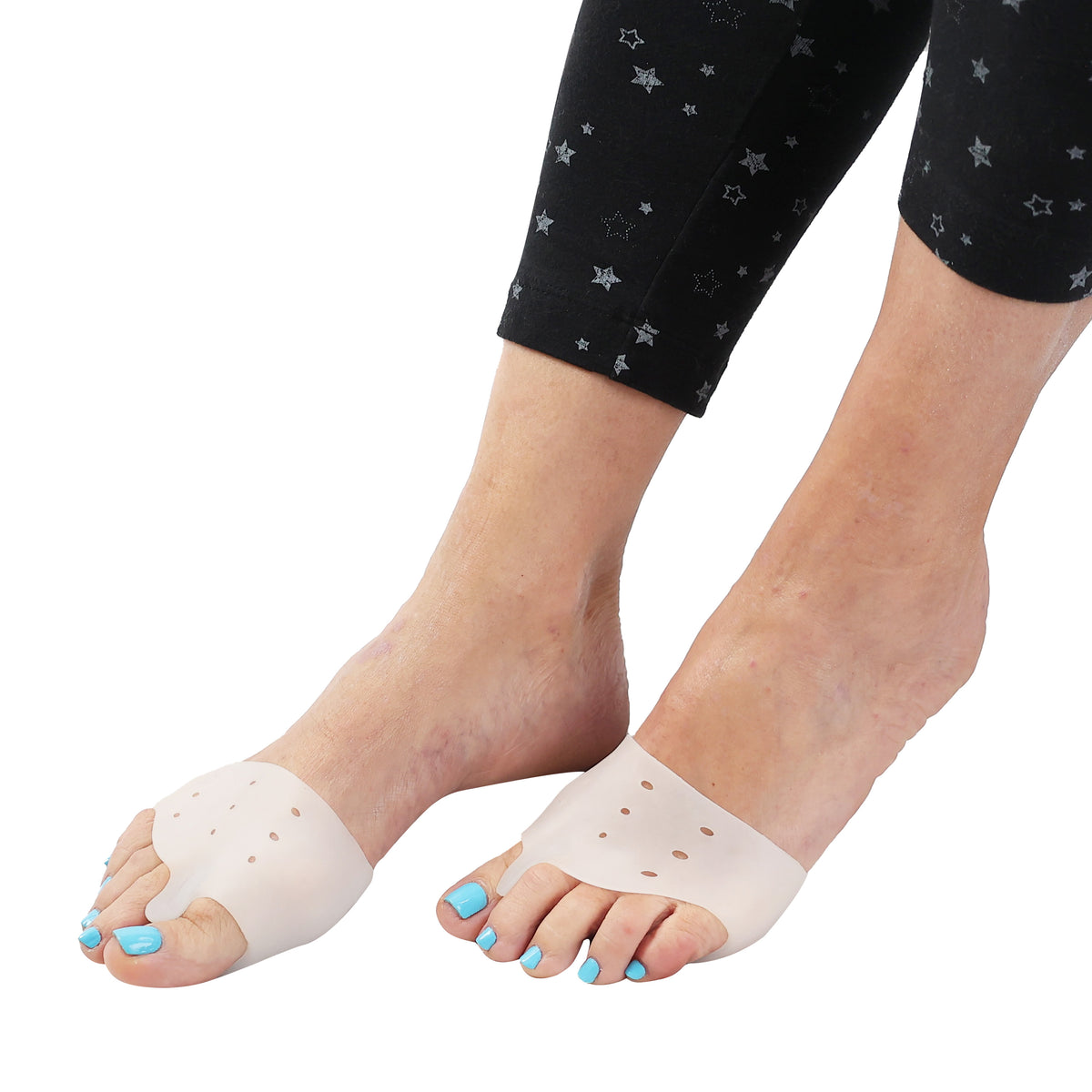 Gel Ball of Foot Sleeves in use