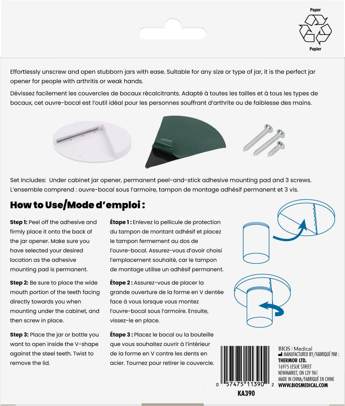 Under Cabinet Jar Opener packaging back