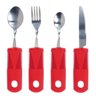 set of 4 redware built up utensils