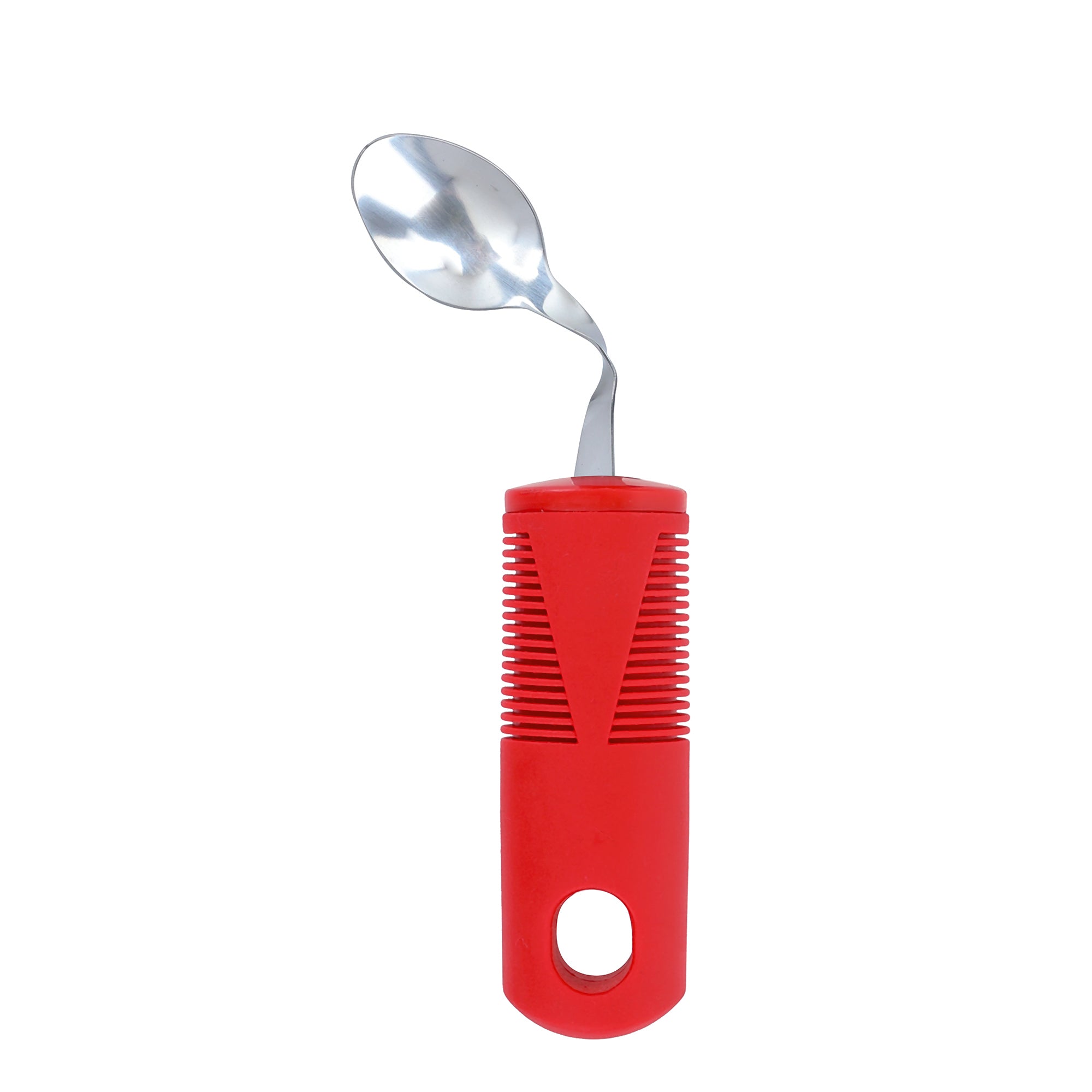 Load image into Gallery viewer, front view of redware built up soup spoon