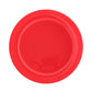 top view of the inside of red scooper plate