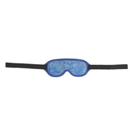 front view of the gel bead eye mask with open straps