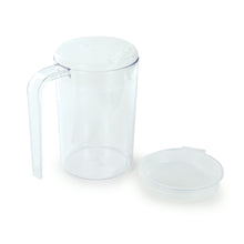 Load image into Gallery viewer, side view of the large handled transparent mug
