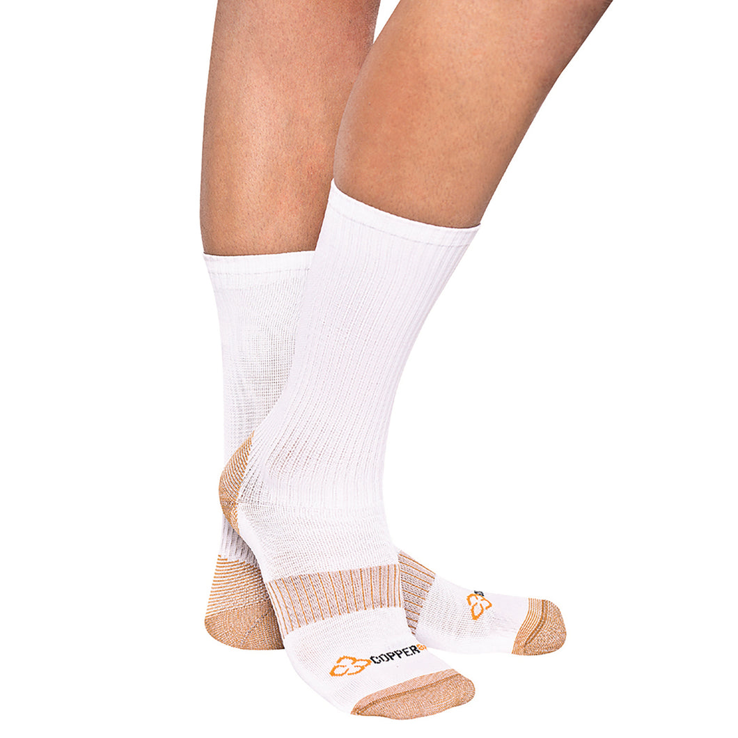 COPPER 88™ Men's Calf High Socks - White Photo