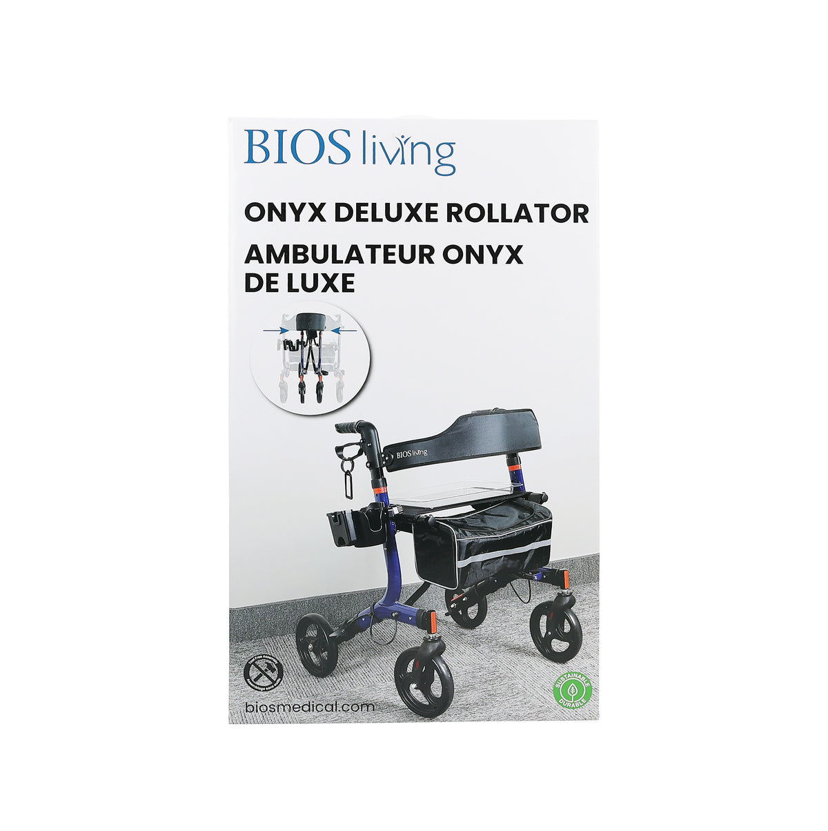 Onyx Deluxe Rollator packaging