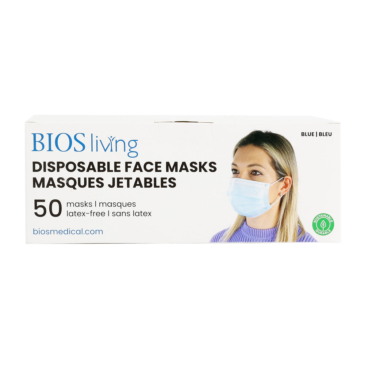 Disposable Face Masks package back