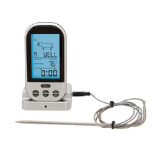 Load image into Gallery viewer, 132HC Wireless Pre-programmed Thermometer with Blue LCD screen and probe
