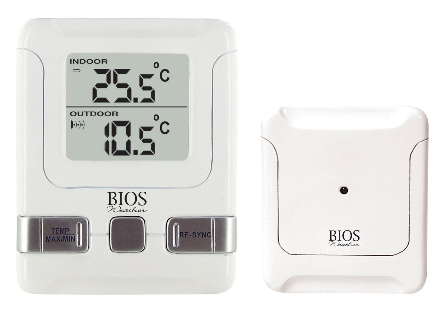 Thermor Bios Indoor/Outdoor Wired Digital Thermometer (White, 4.25-Inch x  6.5-Inch x 0.5-Inch)