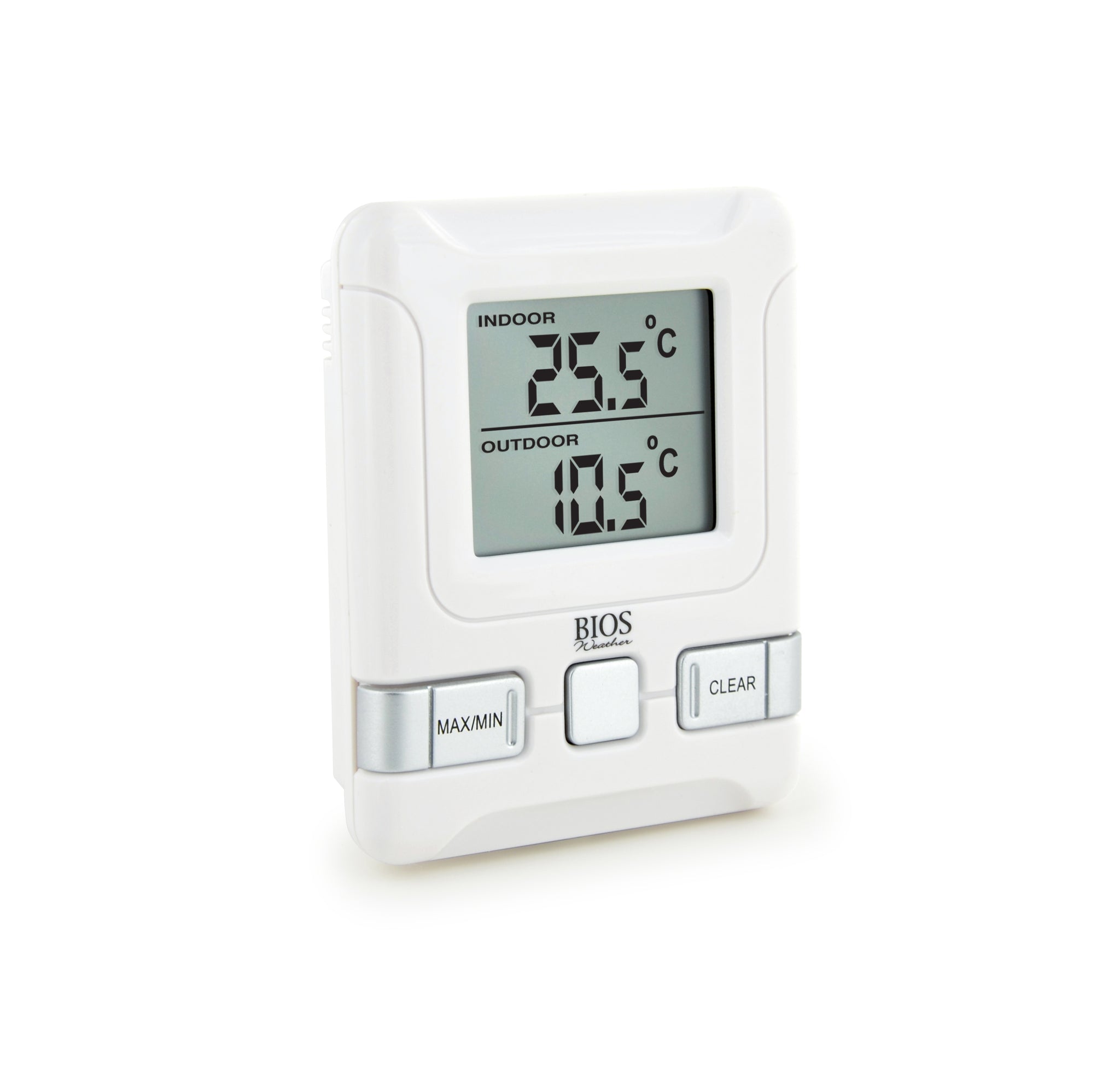 Thermor Bios Indoor/Outdoor Wired Digital Thermometer (White, 4.25-Inch x  6.5-Inch x 0.5-Inch)