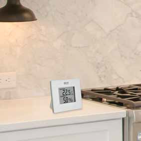Digital Indoor Hygrometer with Temperature in use