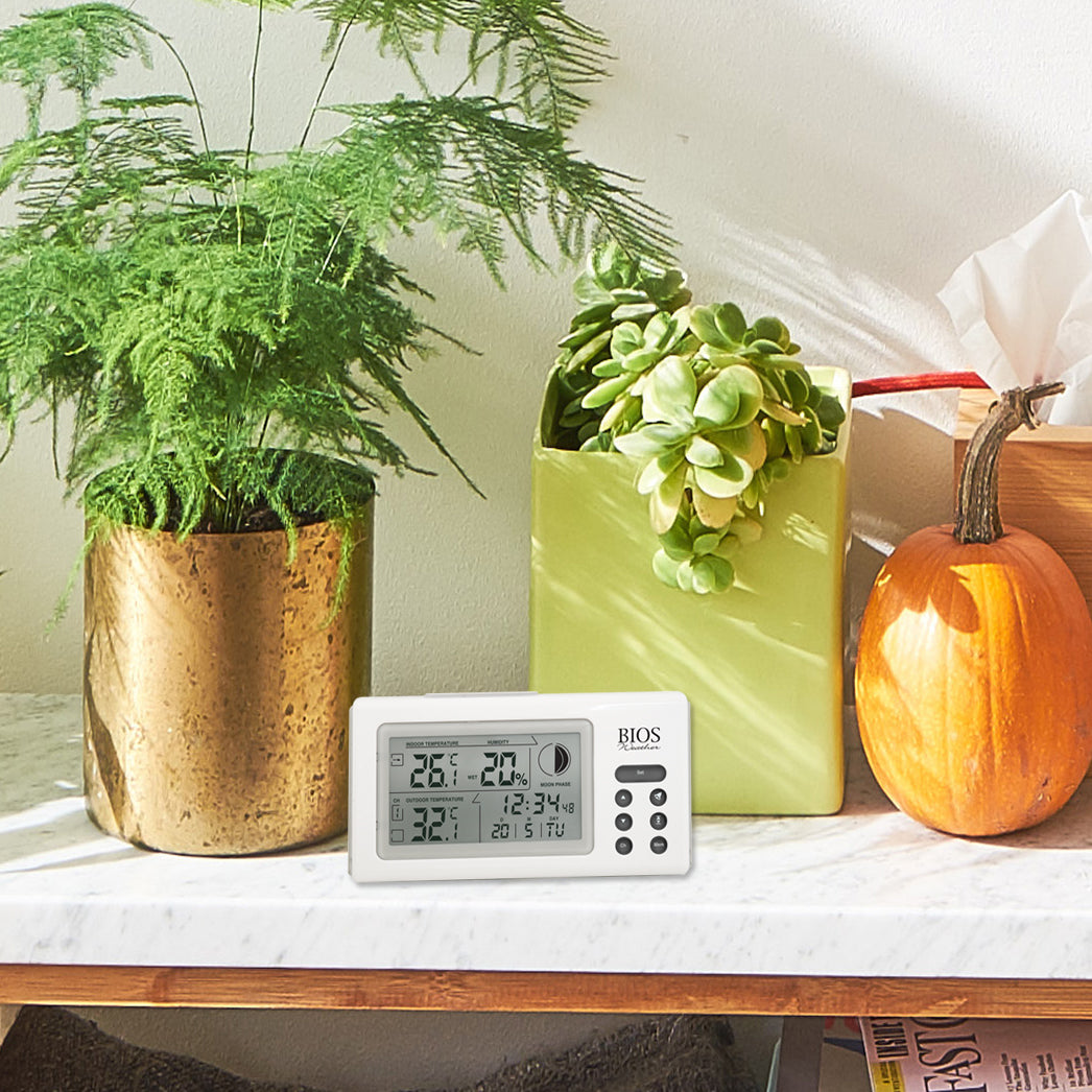 Wireless Thermometer/Hygrometer in use