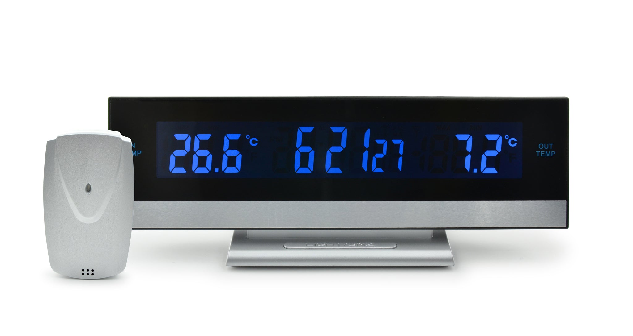 Thermomètre numérique AcuRite intérieur et extérieur avec horloge  00768CASBL
