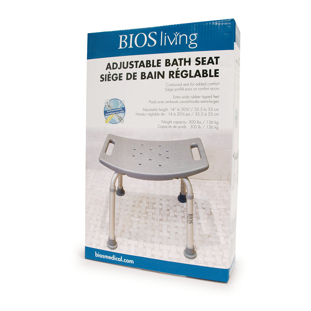 59002 Adjustable Bath Bench Retail Package Front