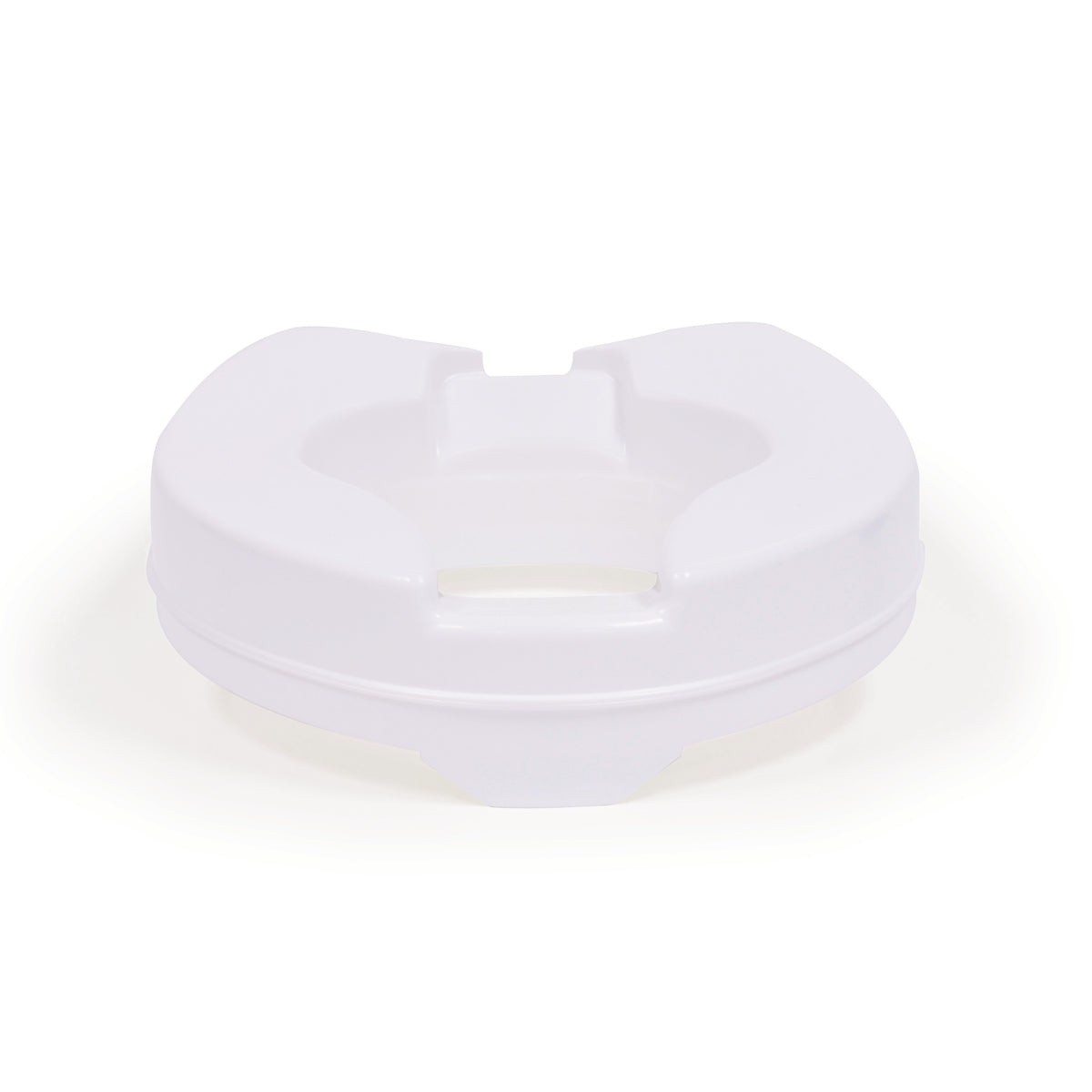 Raised Toilet Seat without Lid front on view