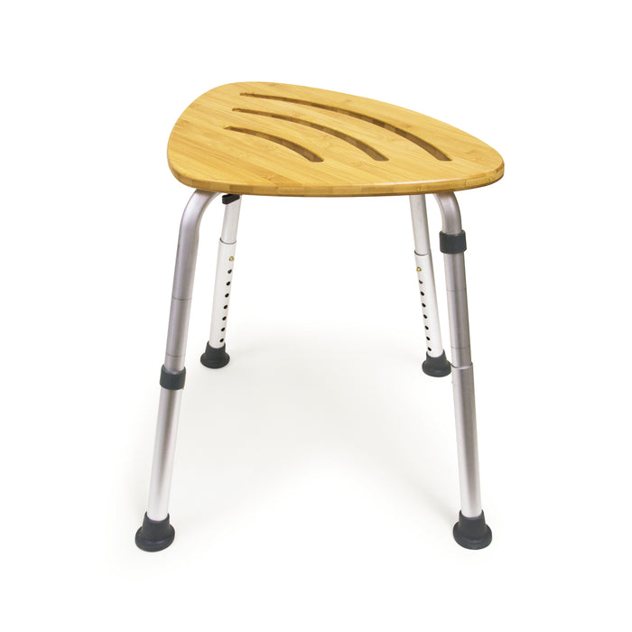 Angle image of the Bamboo Bath Stool