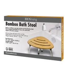 Load image into Gallery viewer, Retail packaging of the 60061 Bamboo Bath Stool
