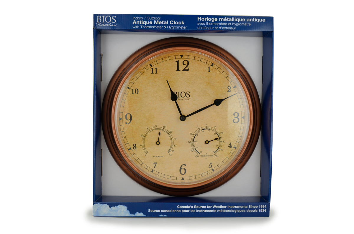 Bios Weather 3-in-1 Outdoor Clock packaging