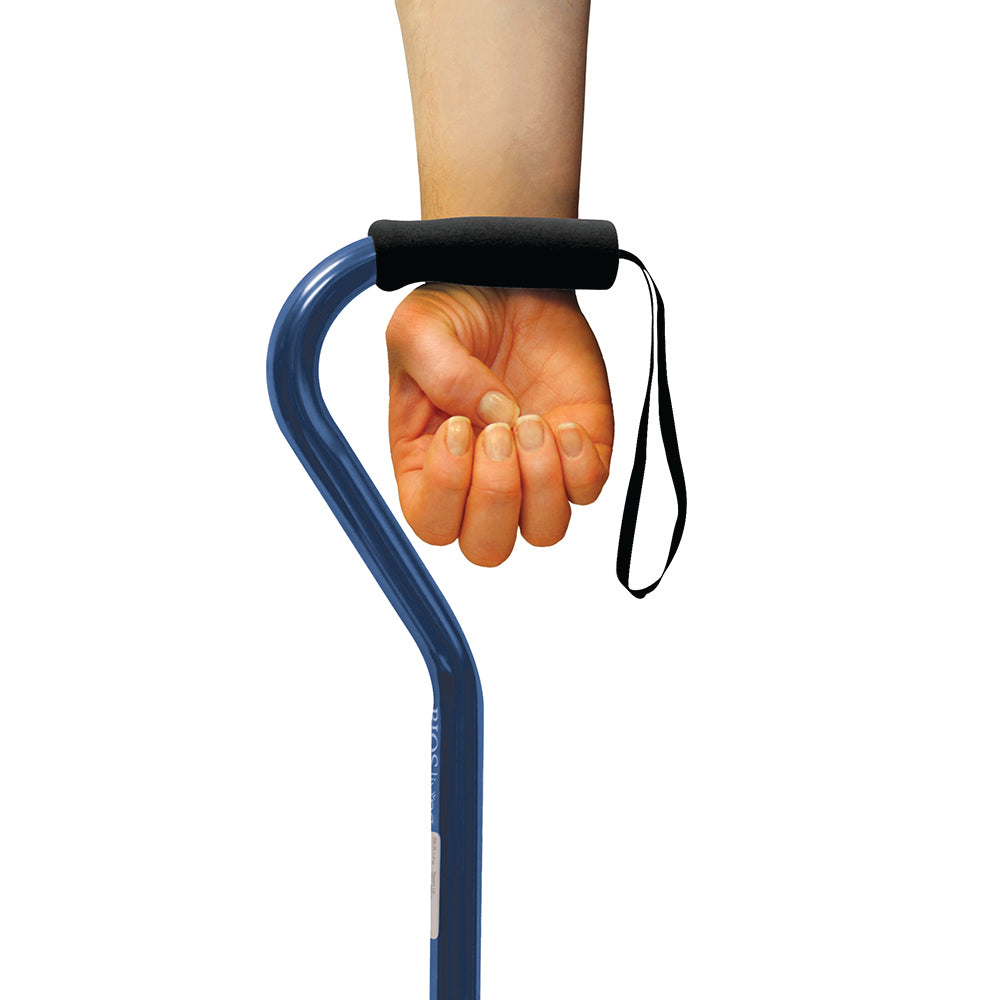 Canne à poignée excentrée
