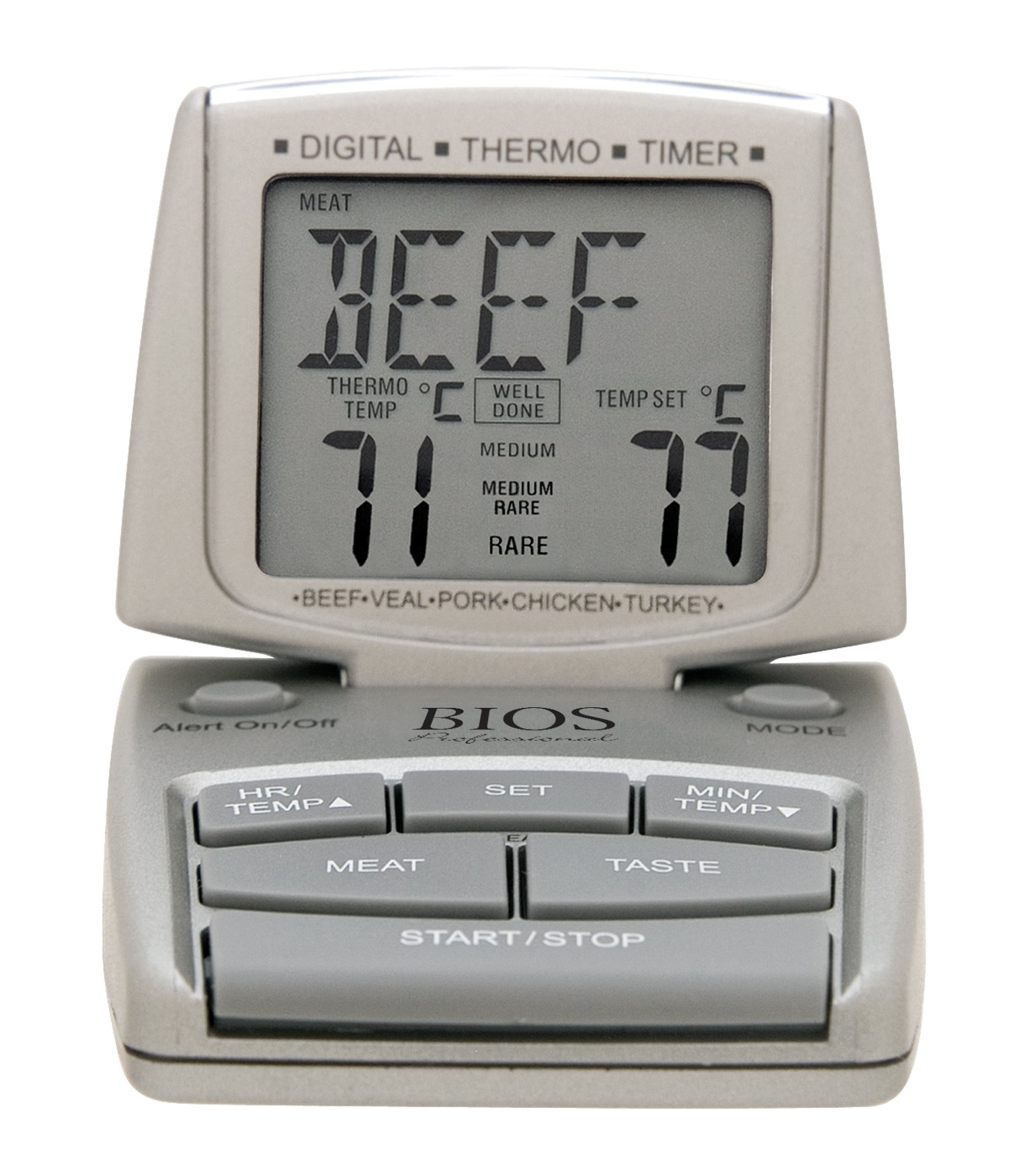 Bios Medical Digital Probe Meat Thermometer with Timer, Manual