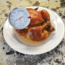 Load image into Gallery viewer, DT165 Dial Meat &amp; Oven Thermometer take a temperature in a cooked chicken

