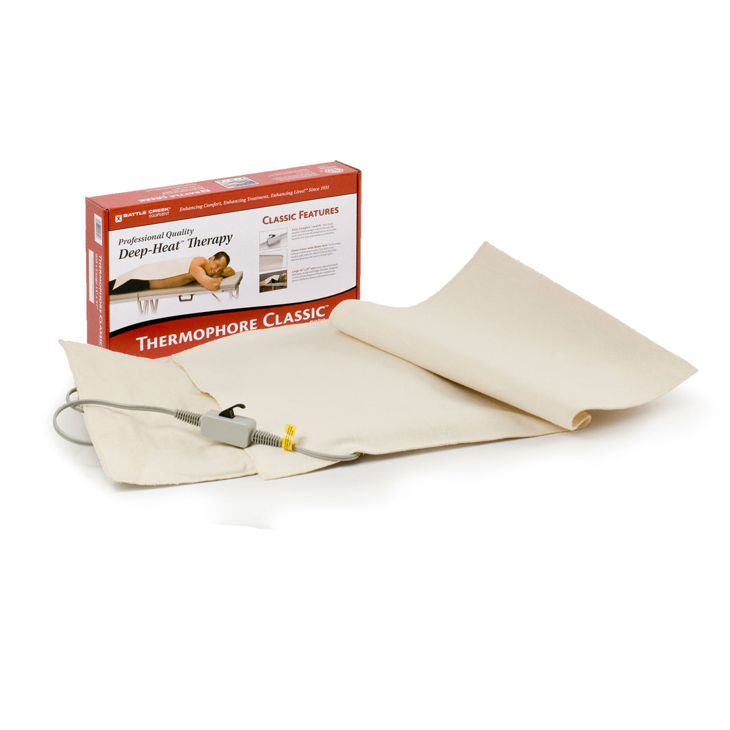 Thermophore Classic Heating Pad and Retail Packaging