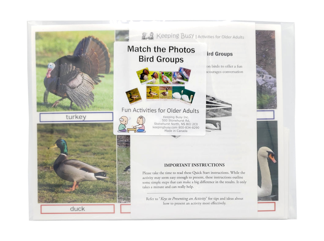 Match the photos - Bird Groups