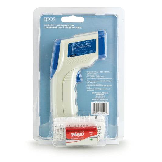 PS199 Infrared Thermometer back of Retail Packaging