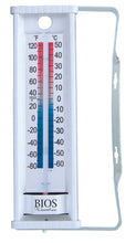 Load image into Gallery viewer, Metal Tube Thermometer with Bracket
