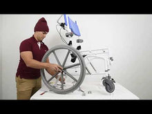 Charger et lire la vidéo dans la visionneuse de la Galerie, Chaise d’aisance avec roues, assise de 22 po / 55 cm

